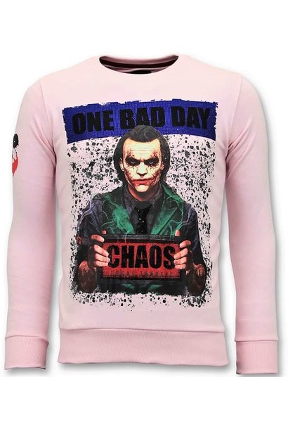 Sudadera Hombre - The Joker Chaos - Rosa