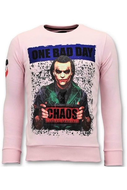 Sweatshirt Men - The Joker Chaos - Pink