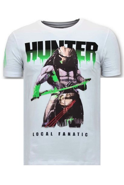 Camiseta Hombre - Predator Hunter - Blanco