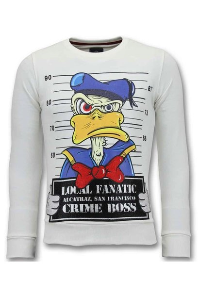 Sudadera Hombre - Alcatraz Prisoner - Blanco