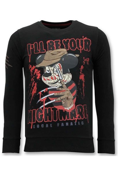 Sweater Heren - Mickey Krueger - Zwart