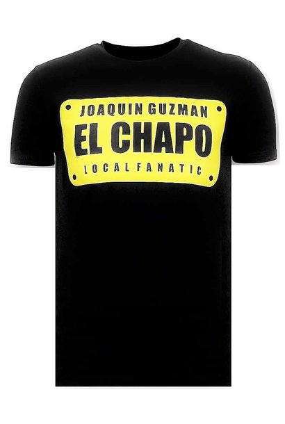 Camiseta Hombre - Joaquin Guzman El Chapo - Negro