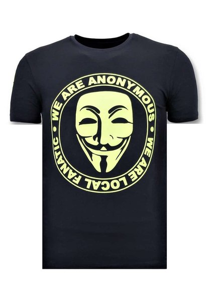 T-shirt Heren - We Are Anonymous - Blauw