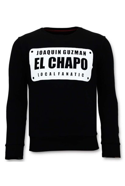 Sweater Heren - Joaquin Guzman El Chapo - Zwart