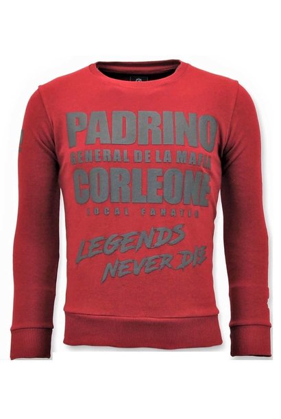 Felpa Uomo - Padrino Corleone - Bordeaux
