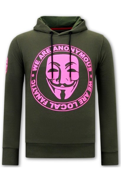 Hombres con Capucha - We Are Anonymous - Verde