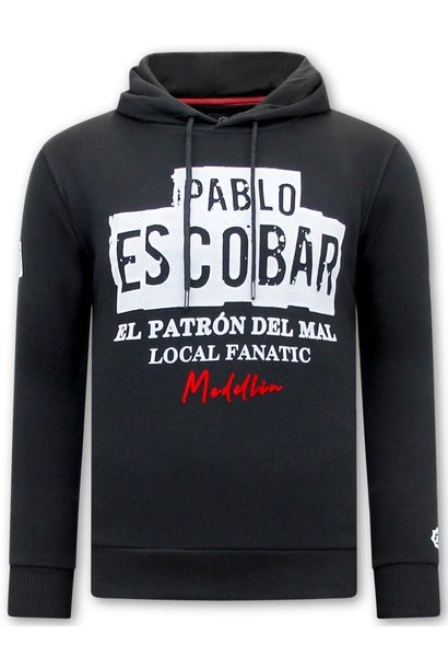 Hoodie Men - Pablo Escobar - Black