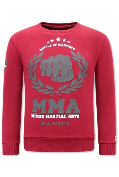 Sweatshirt Men - MMA Fighter - Bordeaux