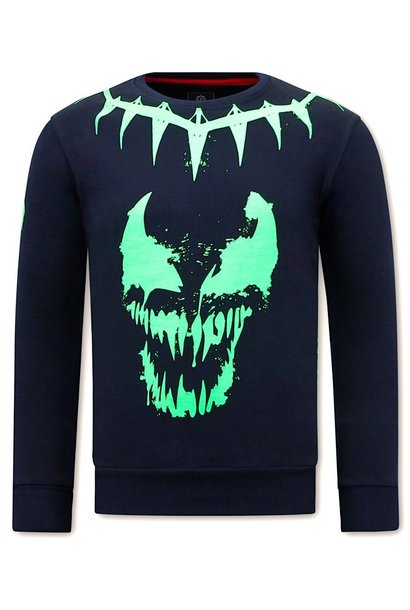 Sweater Heren - Neon Venom  - Blauw