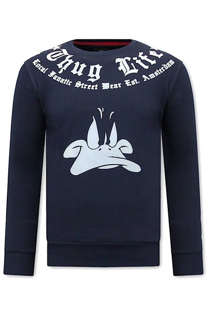 Sudadera Hombre - Thug Life - Azul