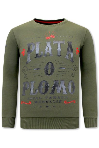 Sudadera Hombre - Plata O Plomo - Verde