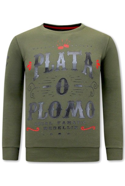 Sweatshirt Men - Plata O Plomo - Green