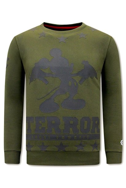 Sudadera Hombre - Terror Mouse - Verde