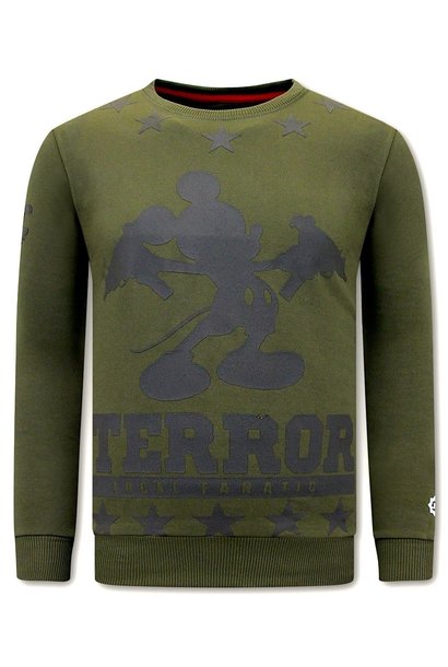 Sweater Heren - Terror Mouse - Groen