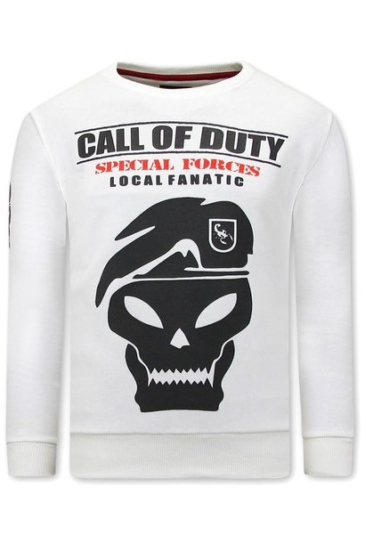 Sweat Hommes - Call Of Duty - Blanc