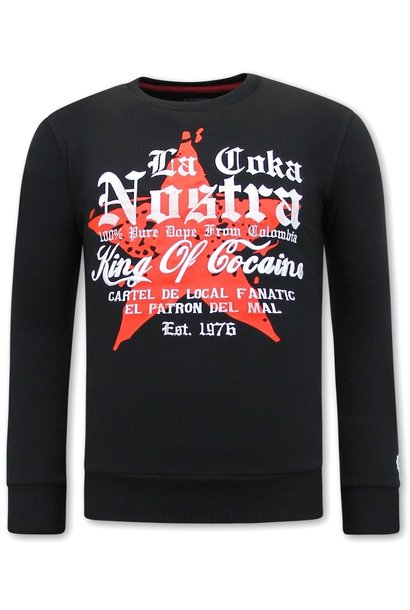 Sweater Heren - La Coka Nostra - Zwart