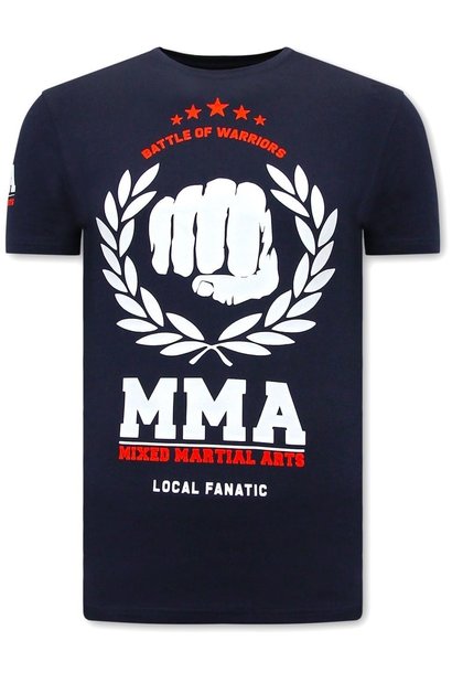 T-shirt Heren - MMA Fighter - Blauw
