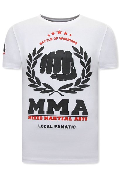 T-shirt Heren - MMA Fighter - Wit