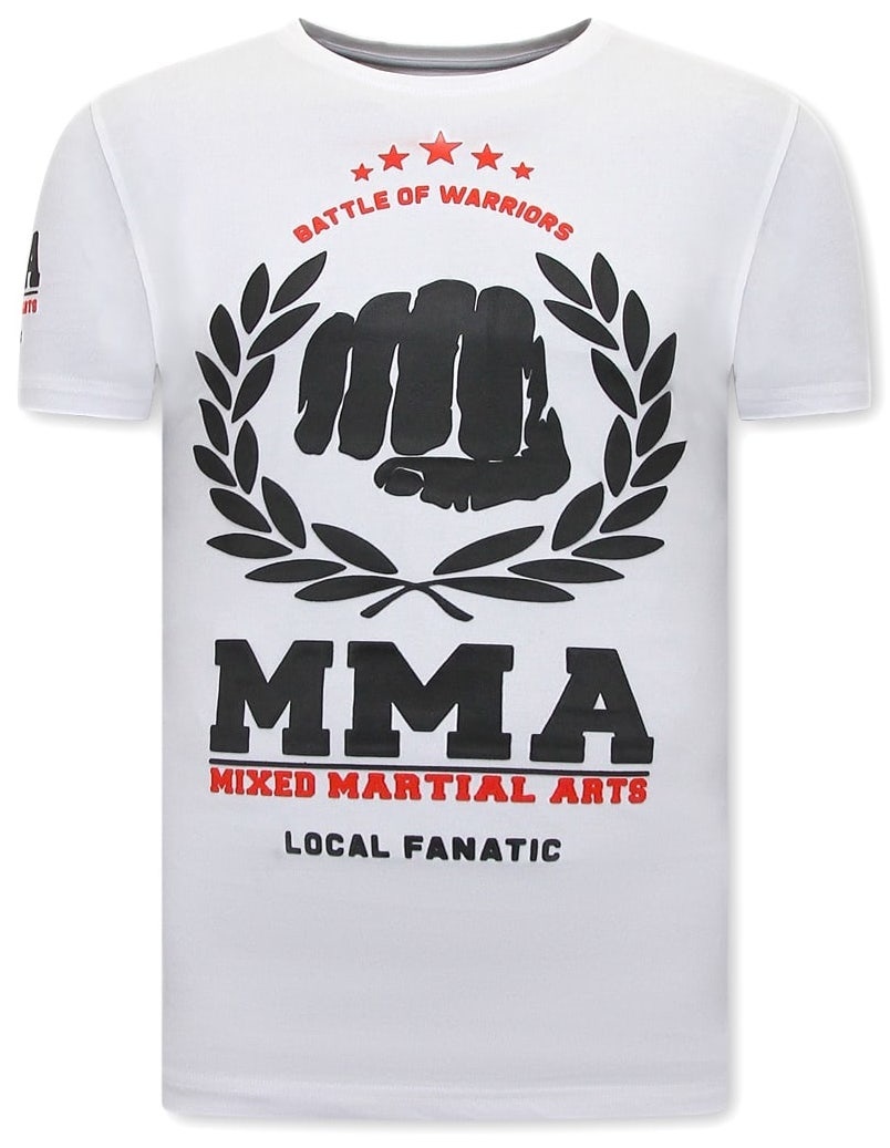 Camiseta Hombre - MMA Fighter - Blanco - Local Fanatic