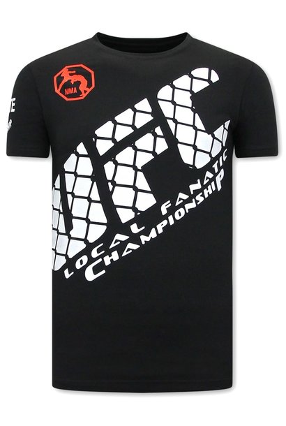 T-shirt Heren - UFC Wire Fence - Zwart