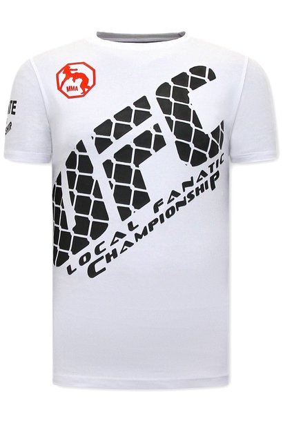 T-shirt Heren - UFC Wire Fence - Wit