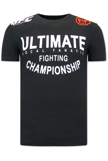 T-shirt Heren - UFC Ultimate Fighting - Zwart