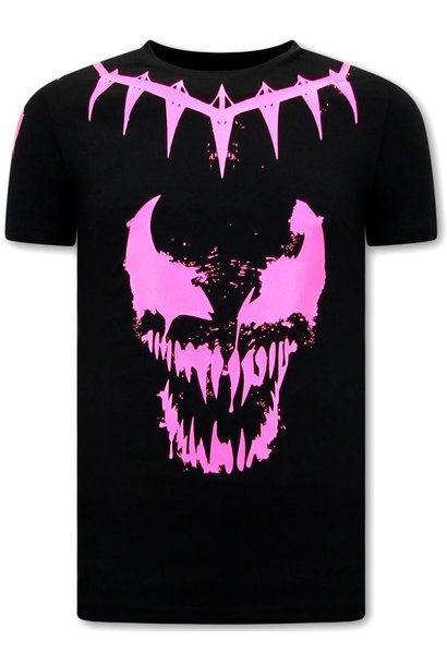 T-shirt Heren -  Neon Venom - Zwart