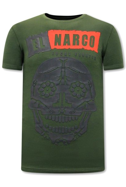 T-shirt Heren - El Narco - Groen