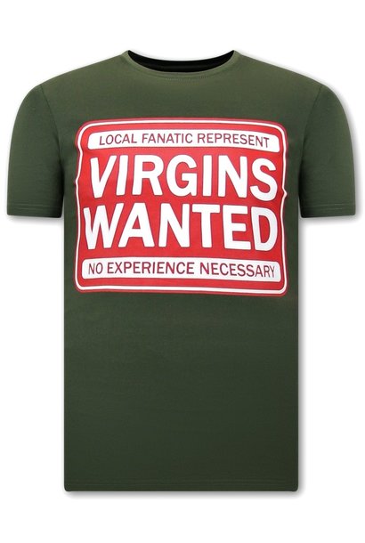 Camiseta Hombre - Virgins Wanted - Verde