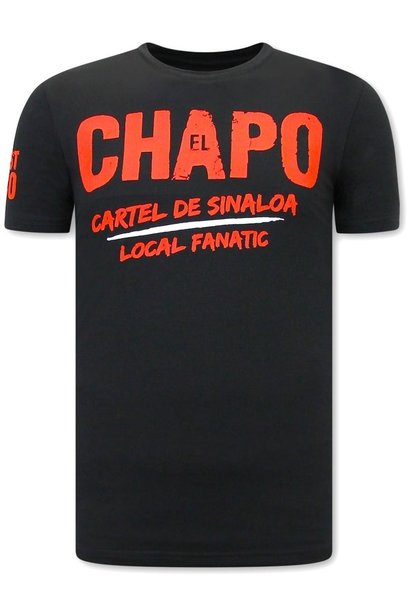 T-shirt Heren - El Chapo - Zwart