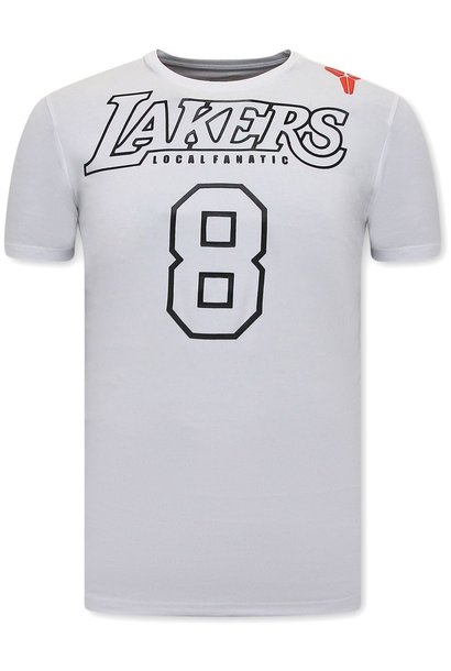 Camiseta Hombre - Lakers Bryant 8 - Blanco