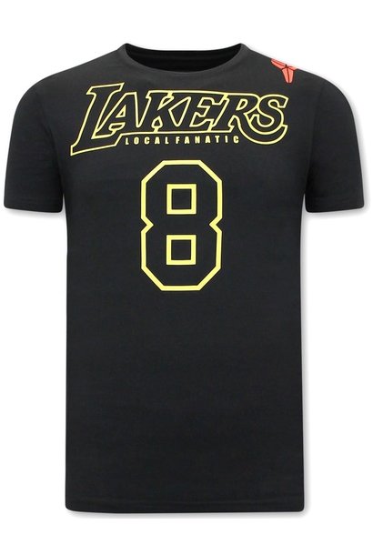 T-shirt Heren - Lakers Bryant 8 - Zwart