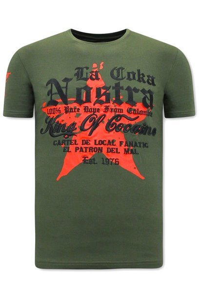 T-shirt Heren - La Coka Nostra - Groen