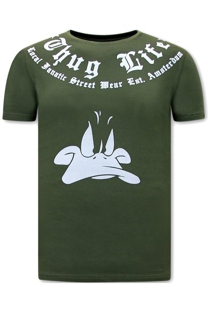 T-shirt Heren - Thug Life - Groen