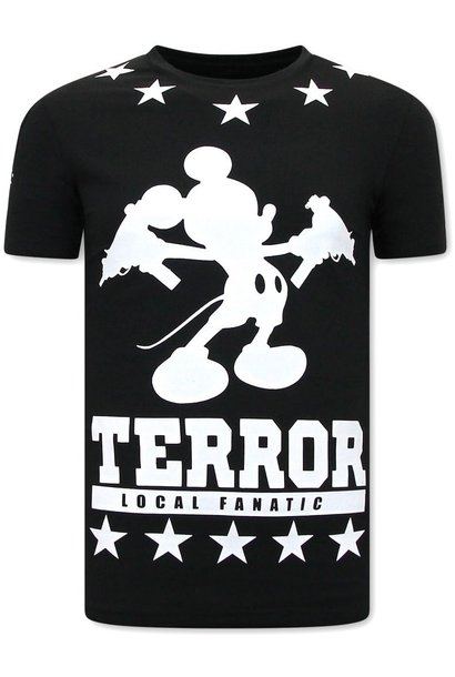 T-shirt Heren - Terror Mouse - Zwart