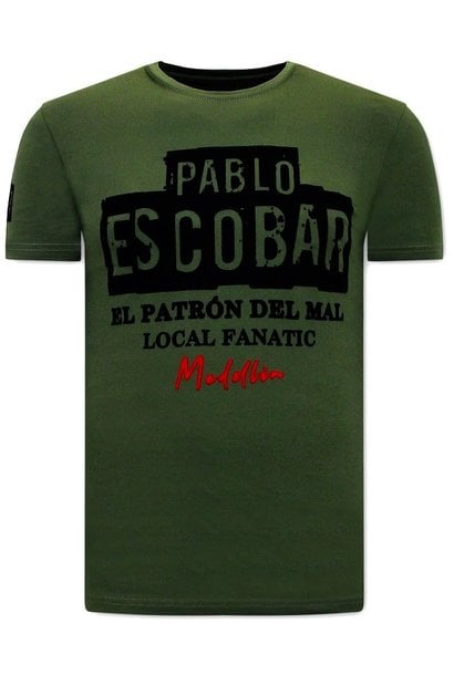 T-shirt Homme - Pablo Escobar - Vert