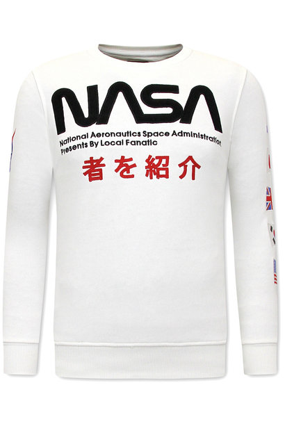 Sweater Heren - NASA International - Wit