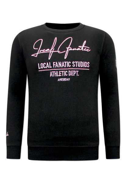 Sweatshirt Men - Athletic Dept. - Black / Pink