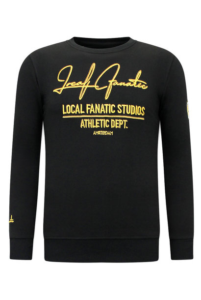 Felpa Uomo - Athletic Dept. - Nero / Oro