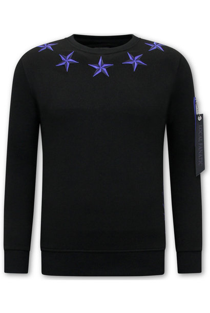 Sudadera Hombre - Royal Stars - Negro / Azul