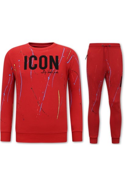 Tracksuit Men - ICON Painted - Red