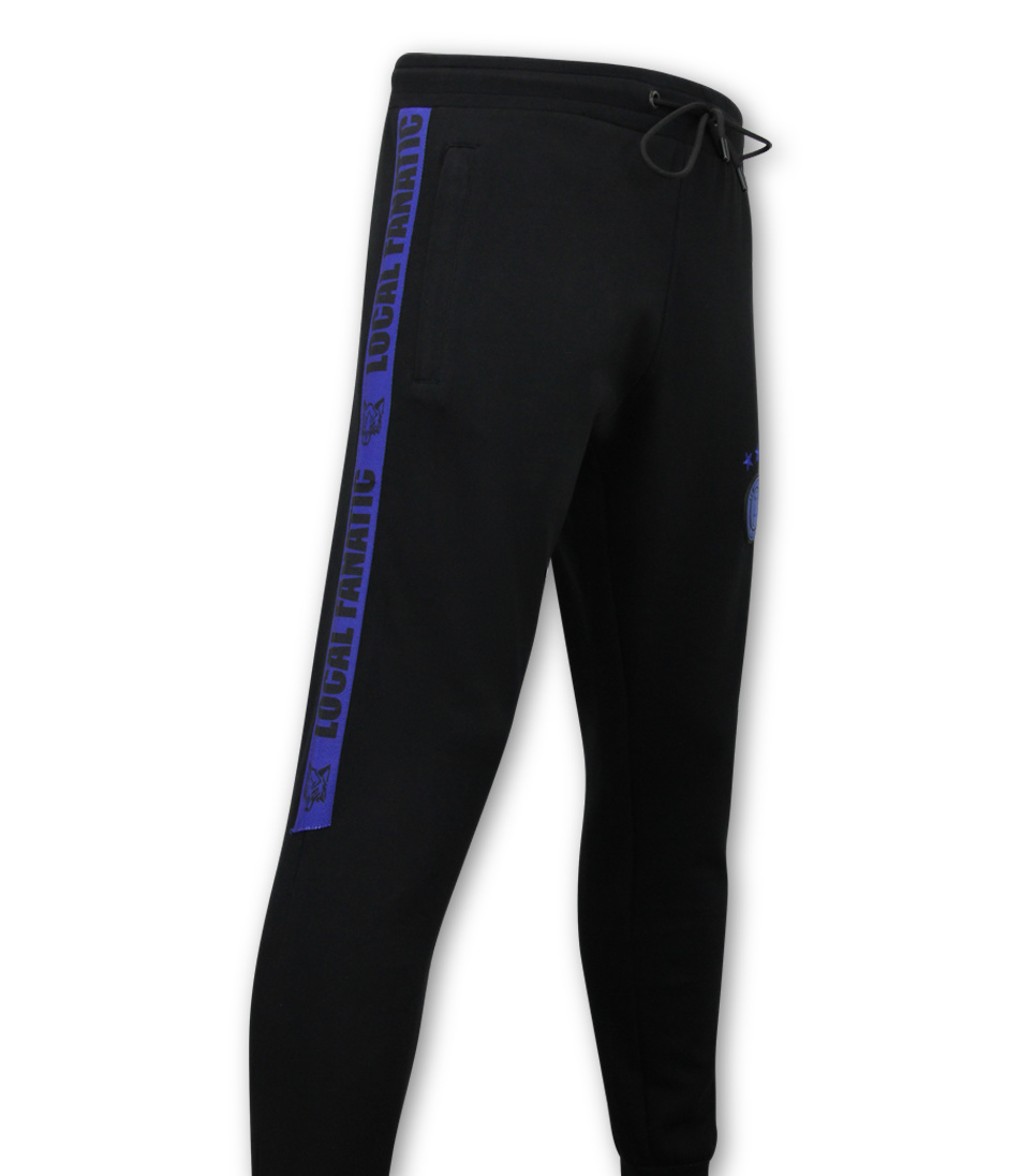 Trainingspak Heren - Hoodless Half Zipper - Zwart / Blauw-6