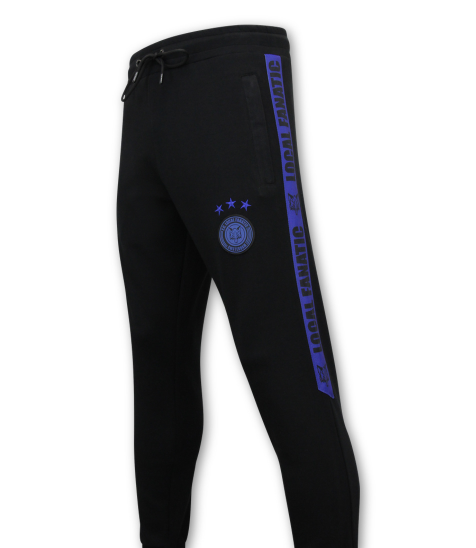 Trainingspak Heren - Hoodless Half Zipper - Zwart / Blauw-7