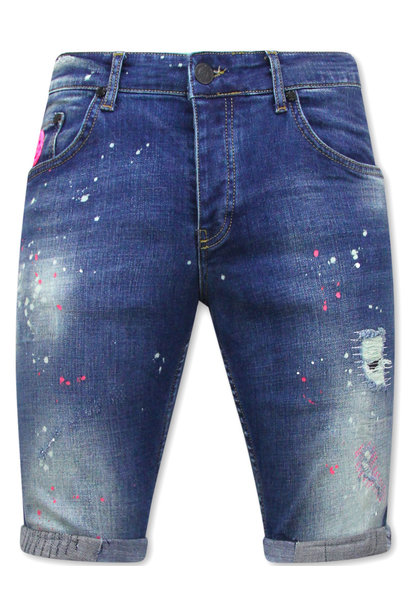 Pantaloncini di jeans da uomo - Slim Fit - 1036 - Blu