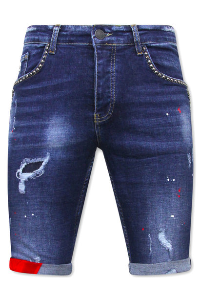 Heren Denim Short - Slim Fit - 1025 - Blauw