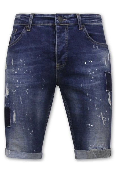 Heren Denim Short - Slim Fit - 1026 - Blauw