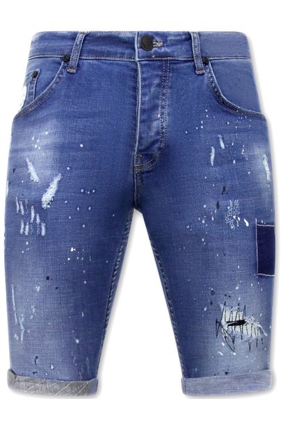 Heren Denim Short - Slim Fit - 1031 - Blauw