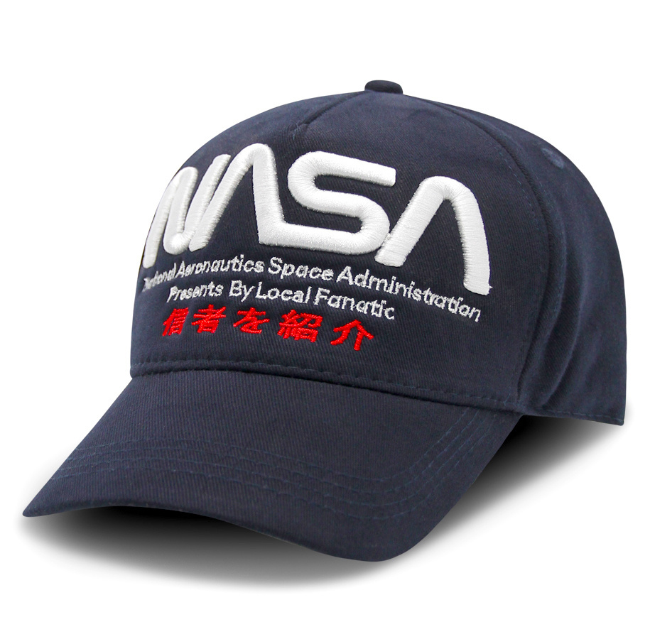 帽子 [0] NASA National Aeronautics and Space NASA Kennedy Space Center Hat Adult One Size Black Snapback