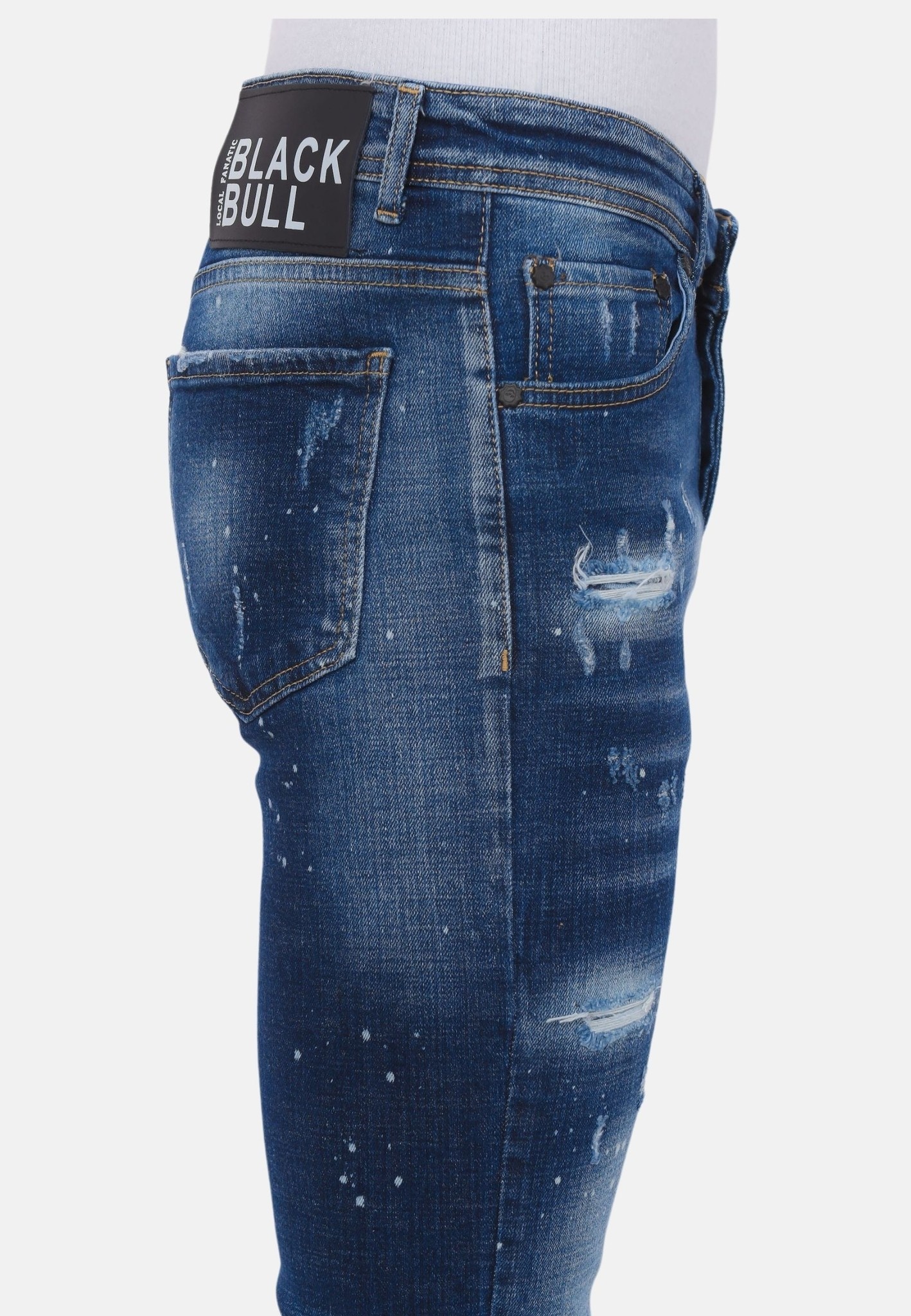 Men S Paint Splatter Jeans Local Fanatic   Image 