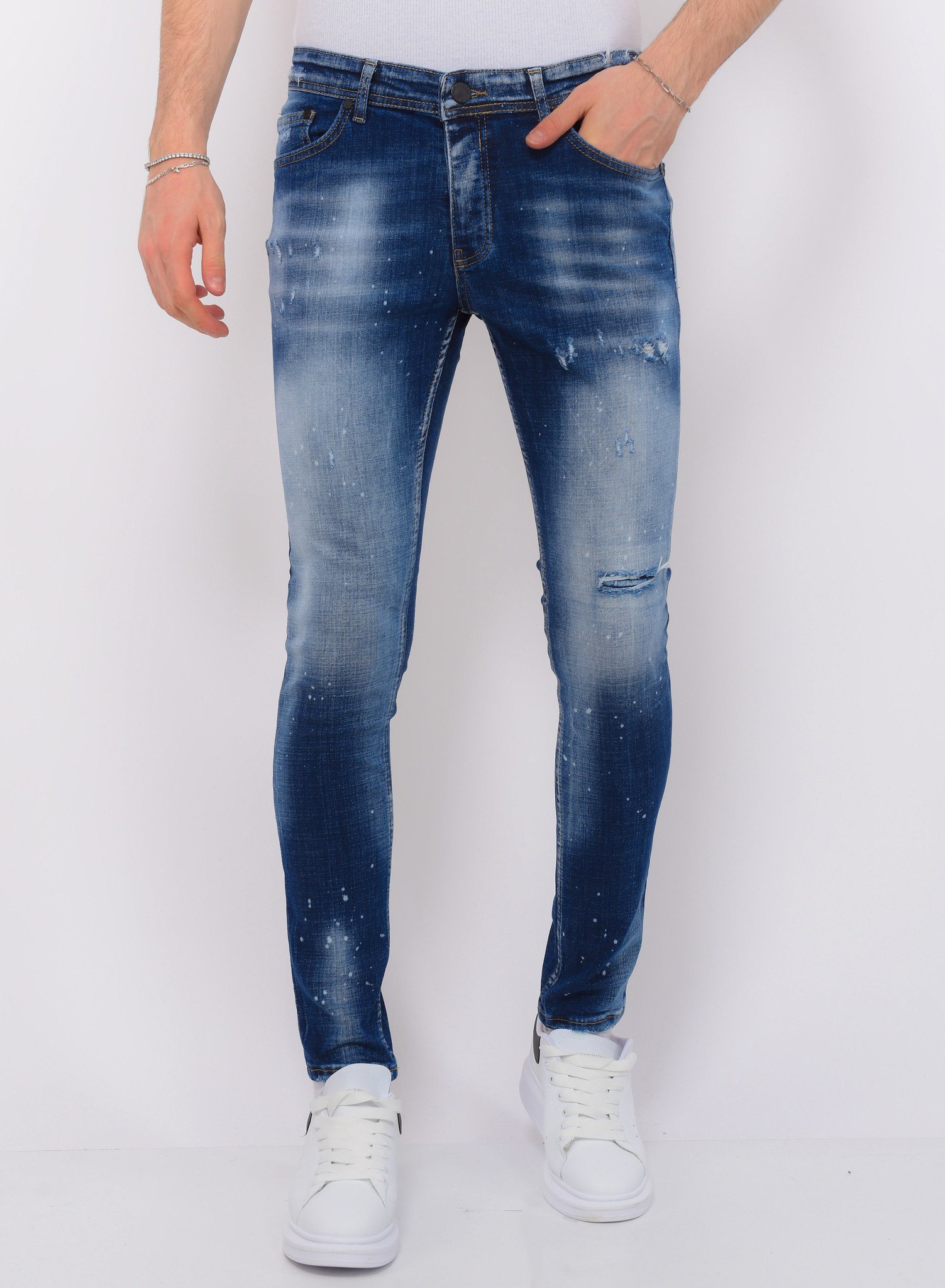 Buy A La Mode Mens Light Blue Stone Wash Jeans at Amazon.in